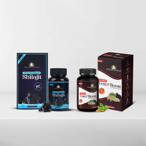 Combo Pack of Pure Himalyan Shilajit 60 Capsules & Ultra Testoboost 30 Capsules