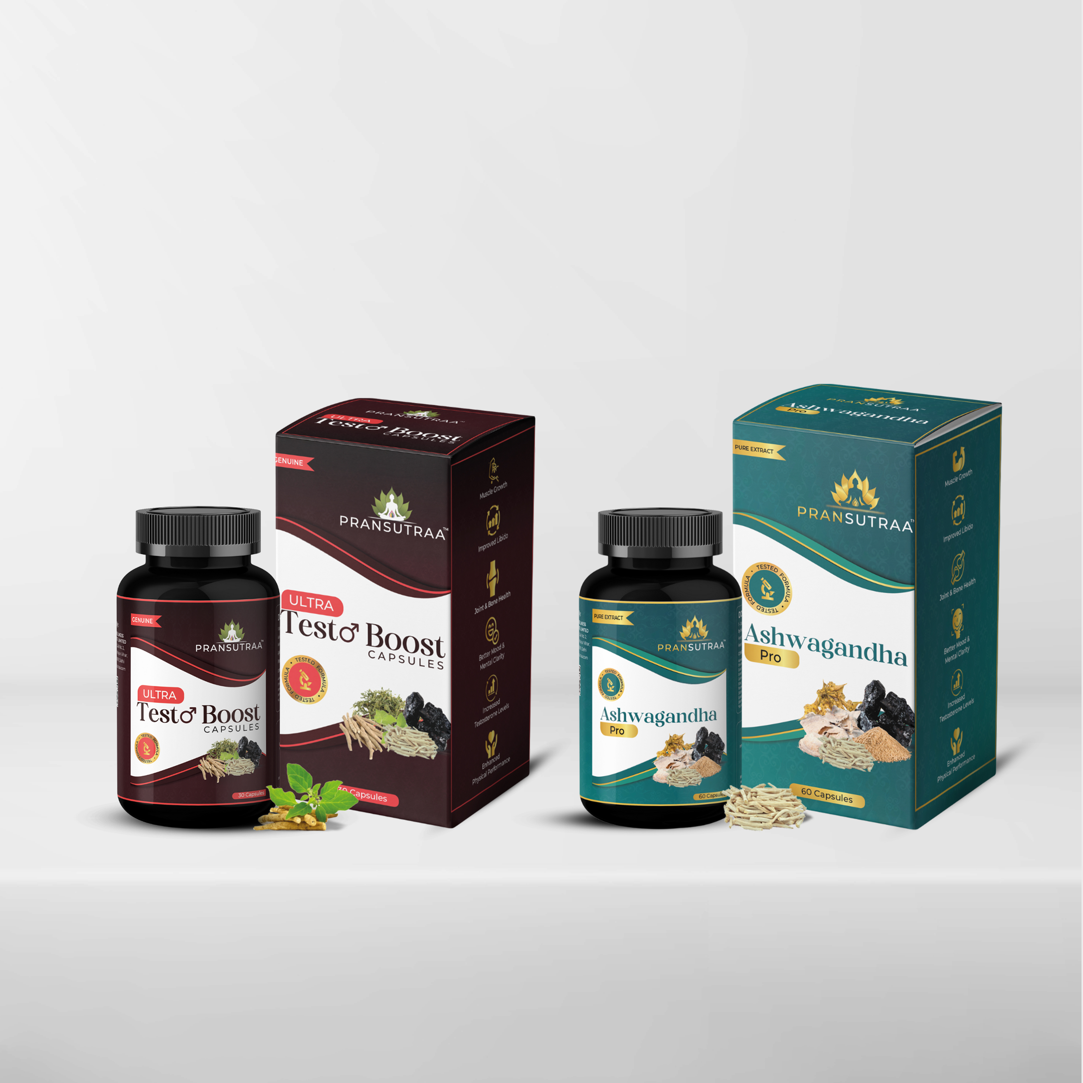 Combo Pack of Ultra Testoboost 30 Capsules & Ashwagandha Pro 60 Capsul ...